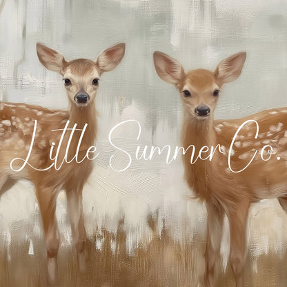 Twin Deer Frame TV Art displayed on a TV