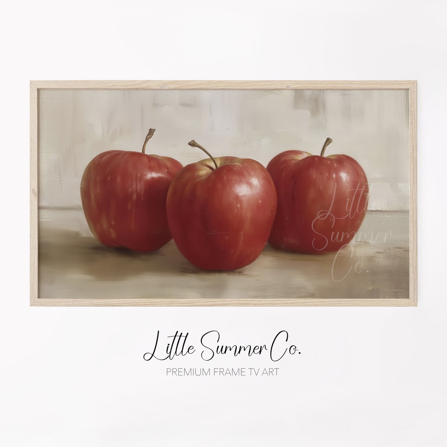 Red Apples Frame TV Art displayed on a TV