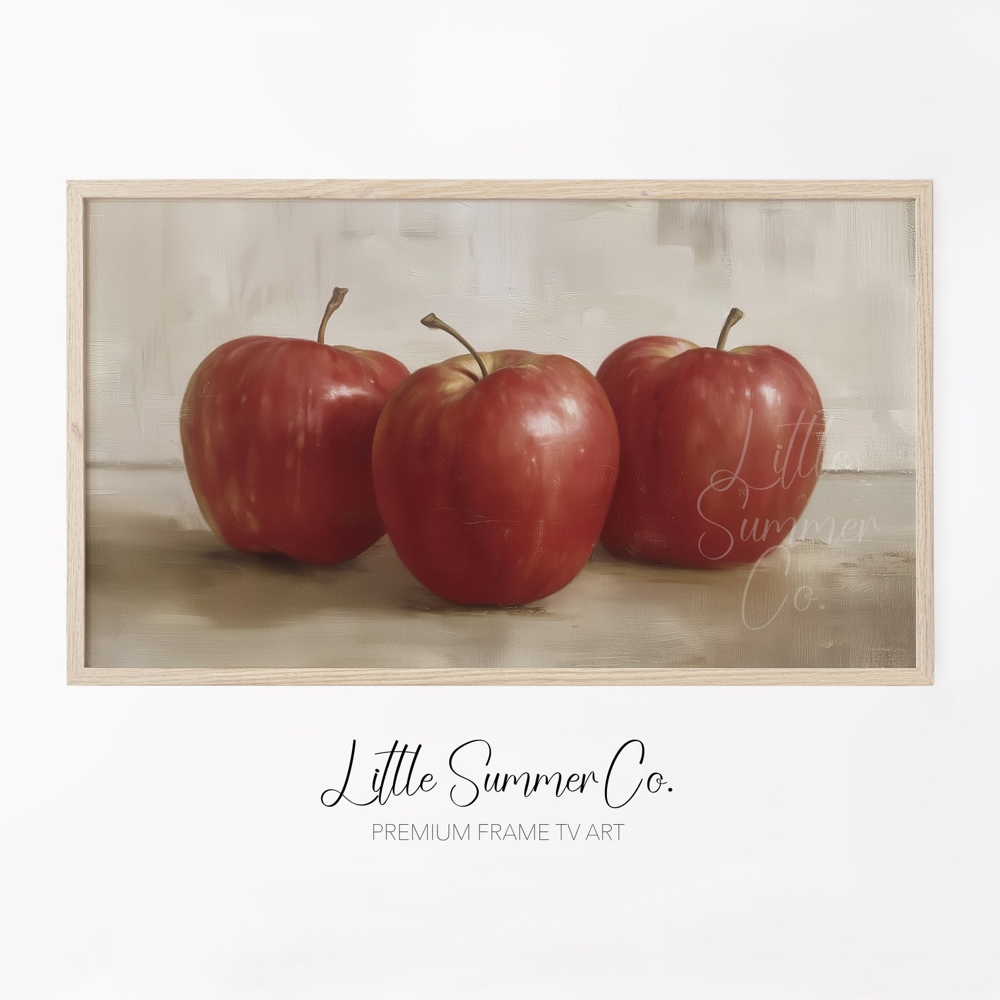 Red Apples Frame TV Art displayed on a TV