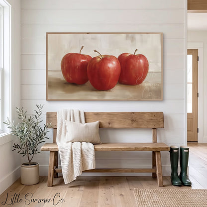 Red Apples Frame TV Art displayed on a TV