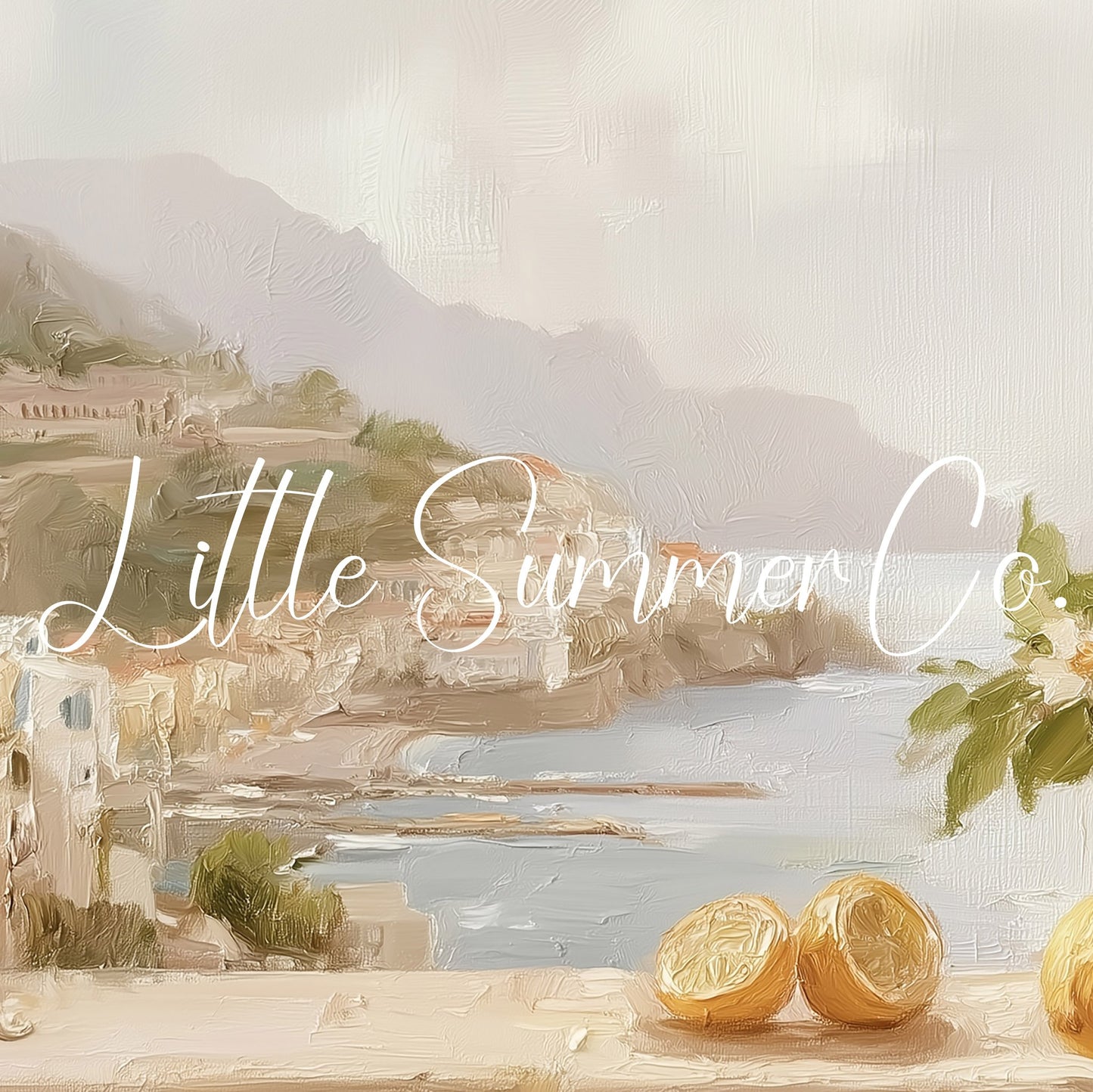 Coastal Lemons View Frame TV Art displayed on a TV