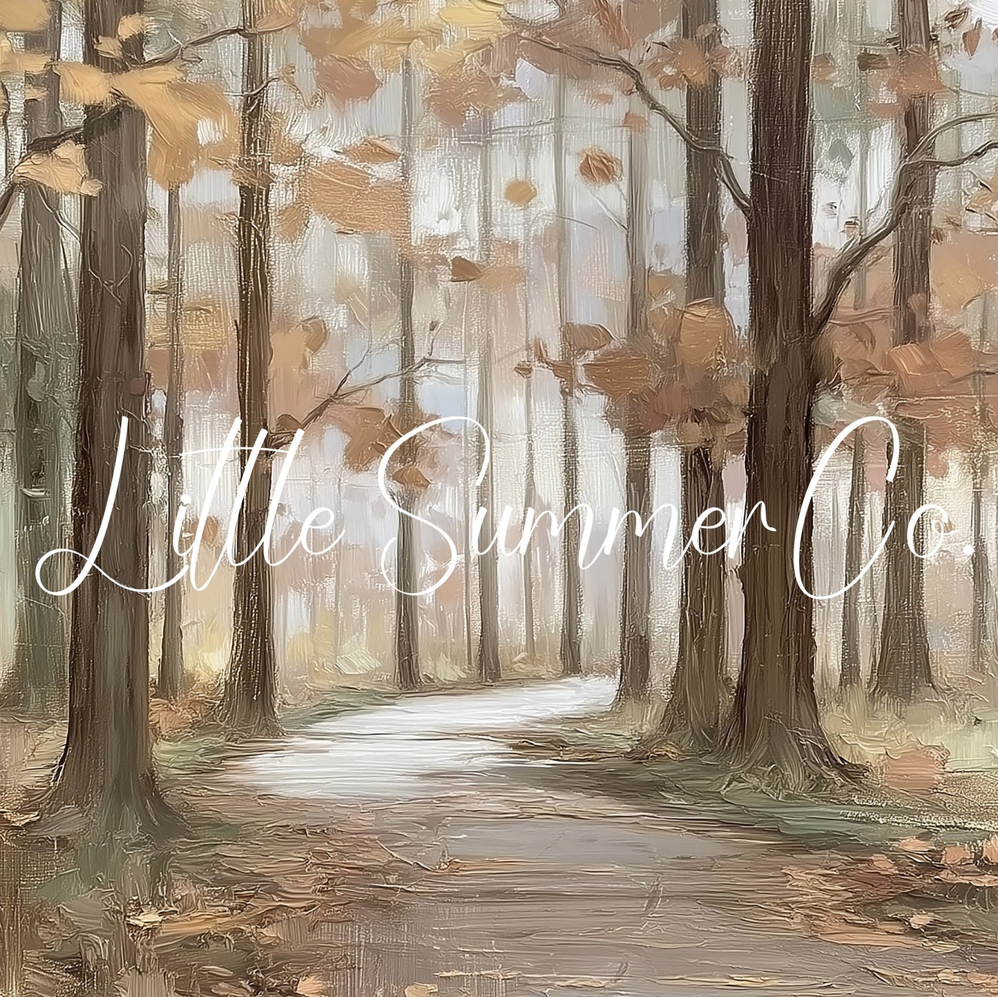 Autumn Forest Path Frame TV Art displayed on a TV