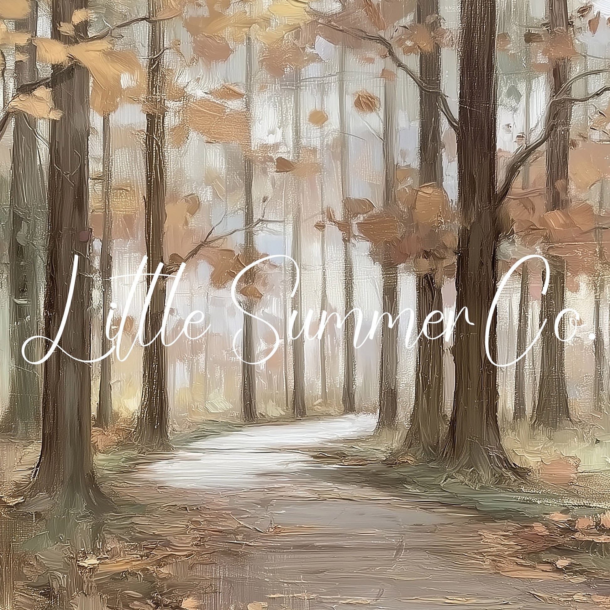 Autumn Forest Path Frame TV Art displayed on a TV