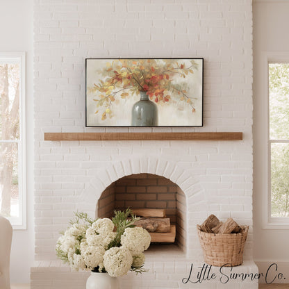 Autumn Branches Vase Frame TV Art displayed on a TV