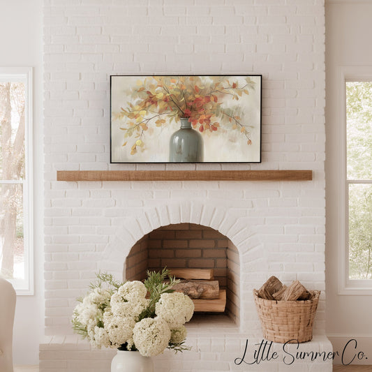 Autumn Branches Vase Frame TV Art displayed on a TV