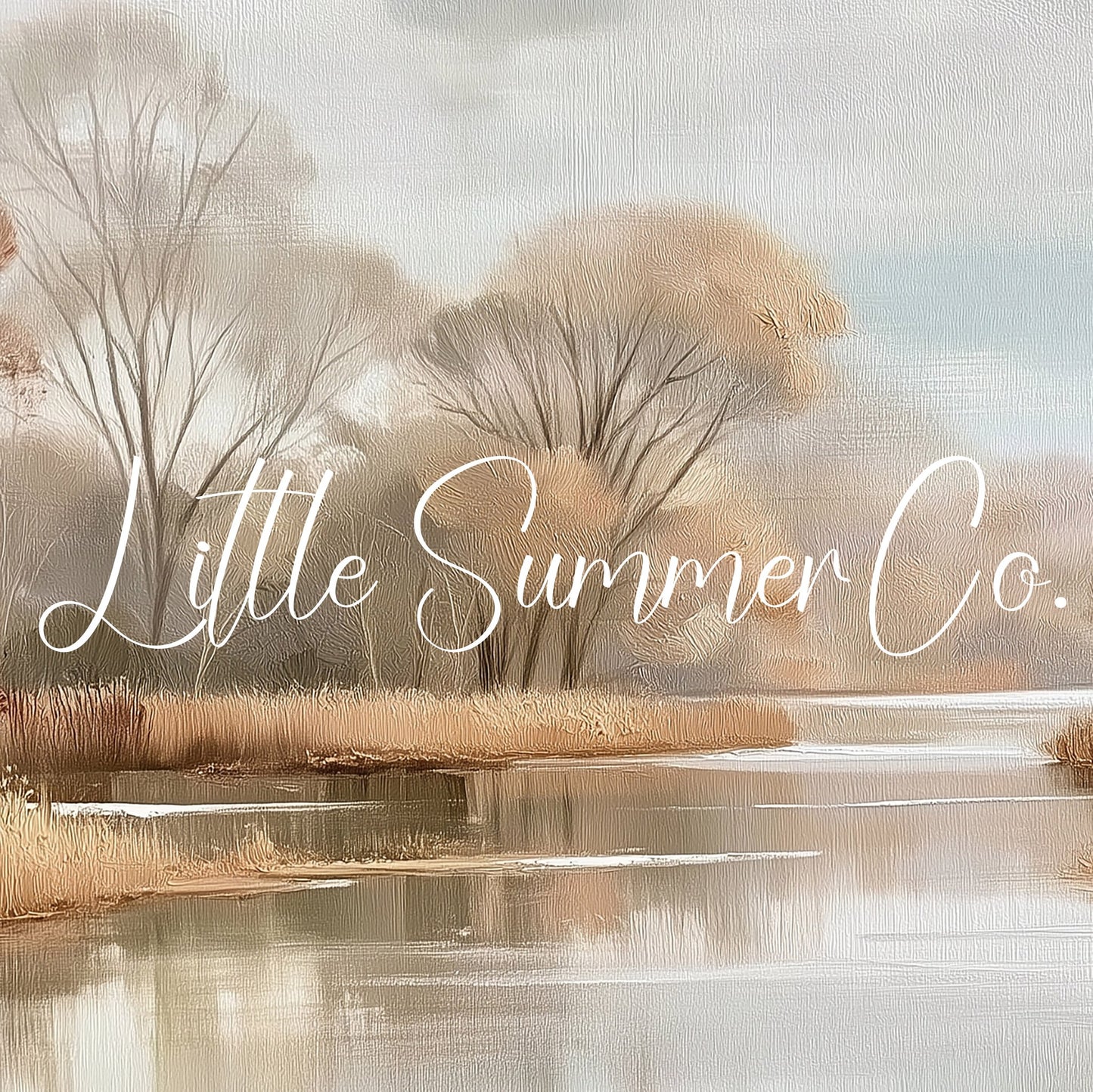 Autumn Riverbank Frame TV Art displayed on a TV