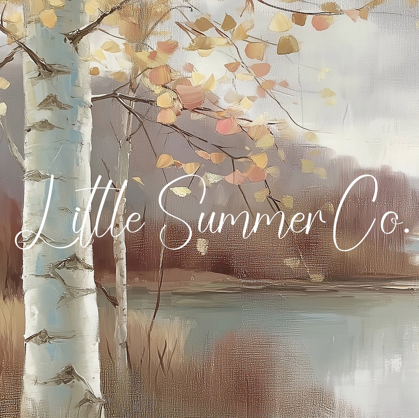 Birch Lake View Frame TV Art displayed on a TV