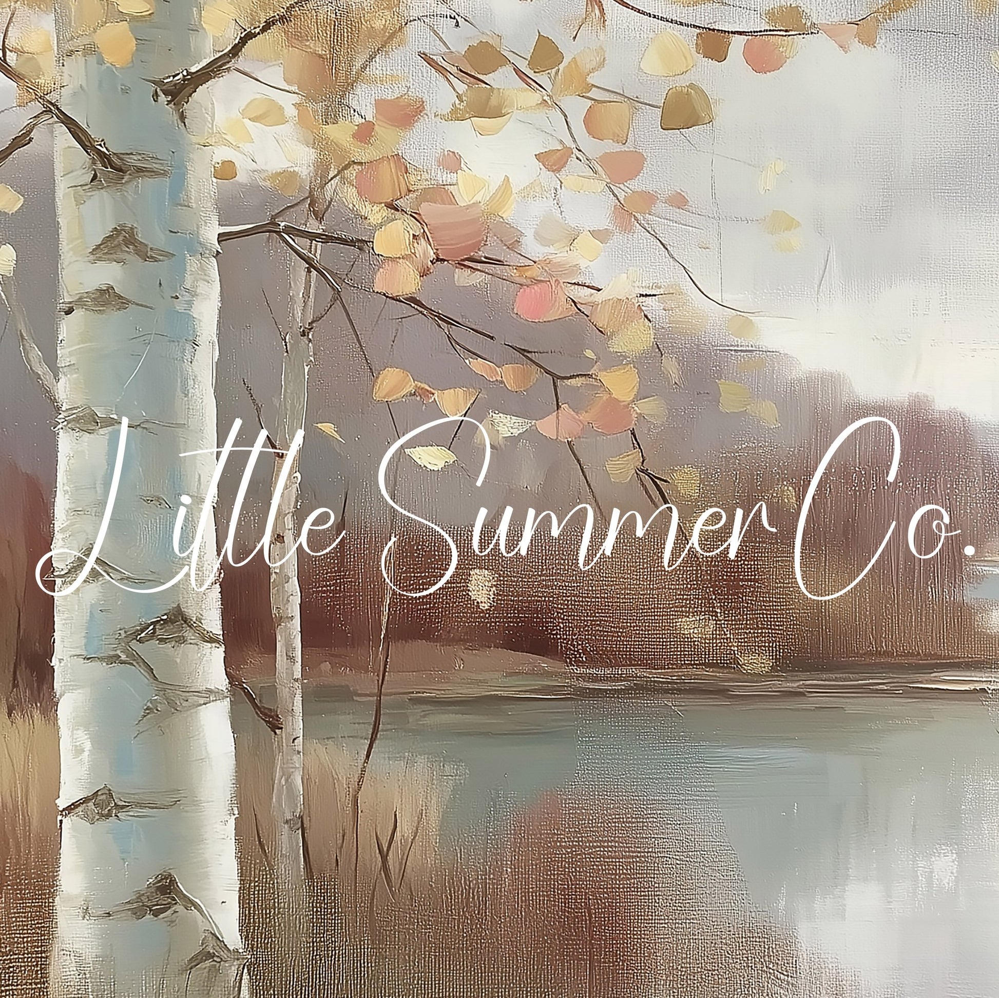 Birch Lake View Frame TV Art displayed on a TV