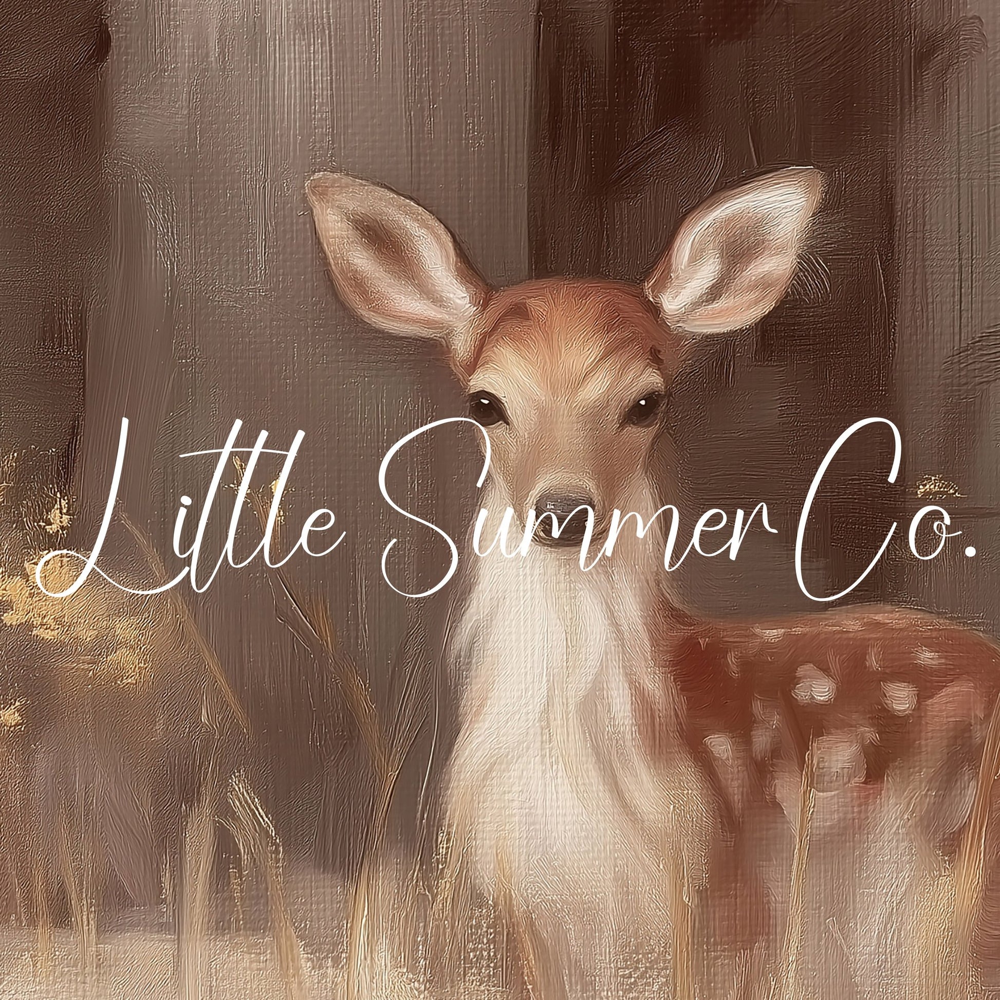 Deer In Woodland Frame TV Art displayed on a TV