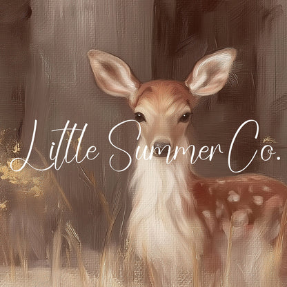Deer In Woodland Frame TV Art displayed on a TV