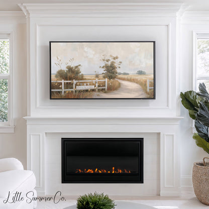 Back To School Sign Frame TV Art displayed on a TV