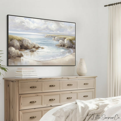 Rocky Cove Frame TV Art displayed on a TV