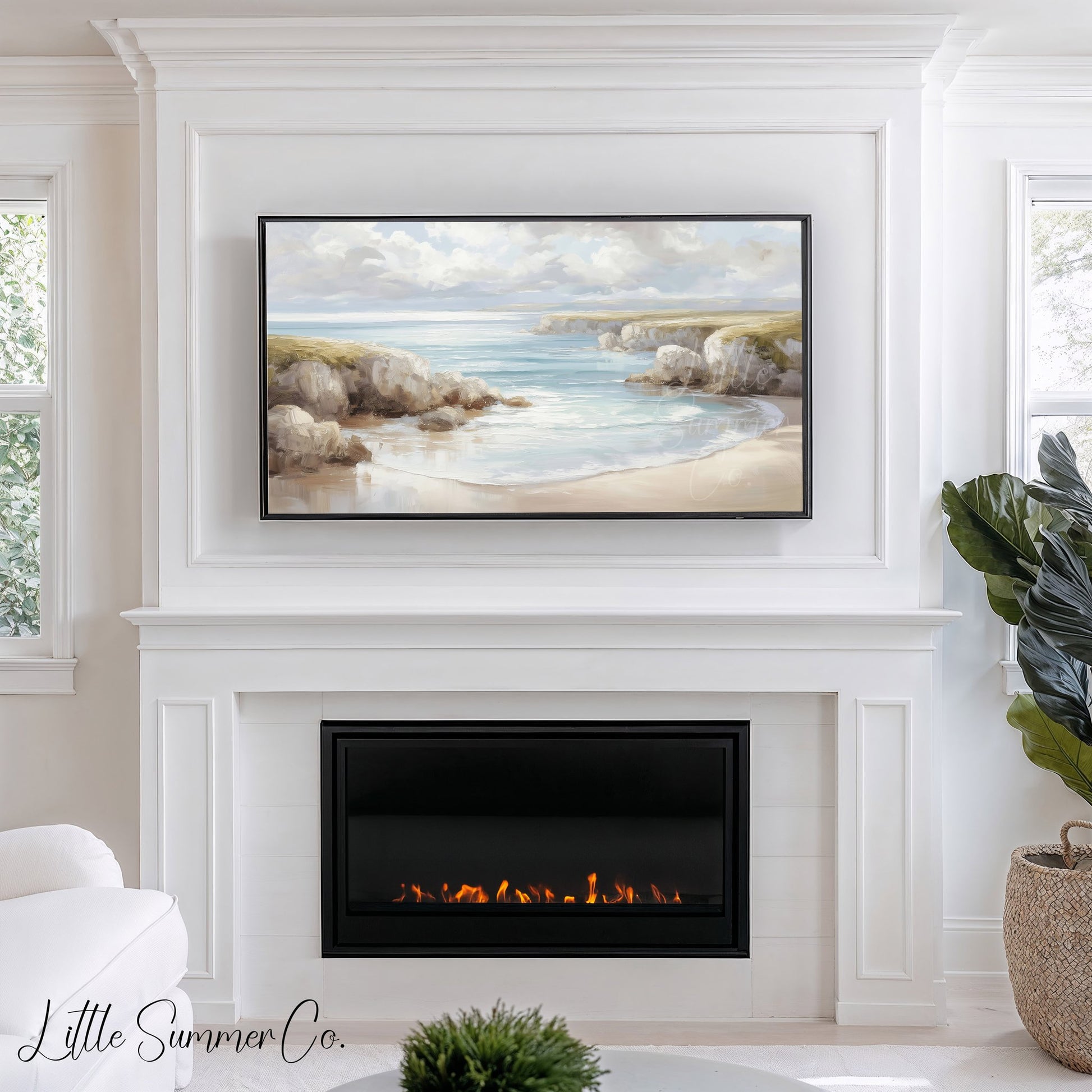 Rocky Cove Frame TV Art displayed on a TV