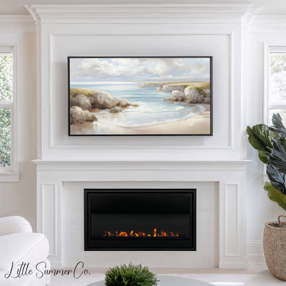 Rocky Cove Frame TV Art displayed on a TV