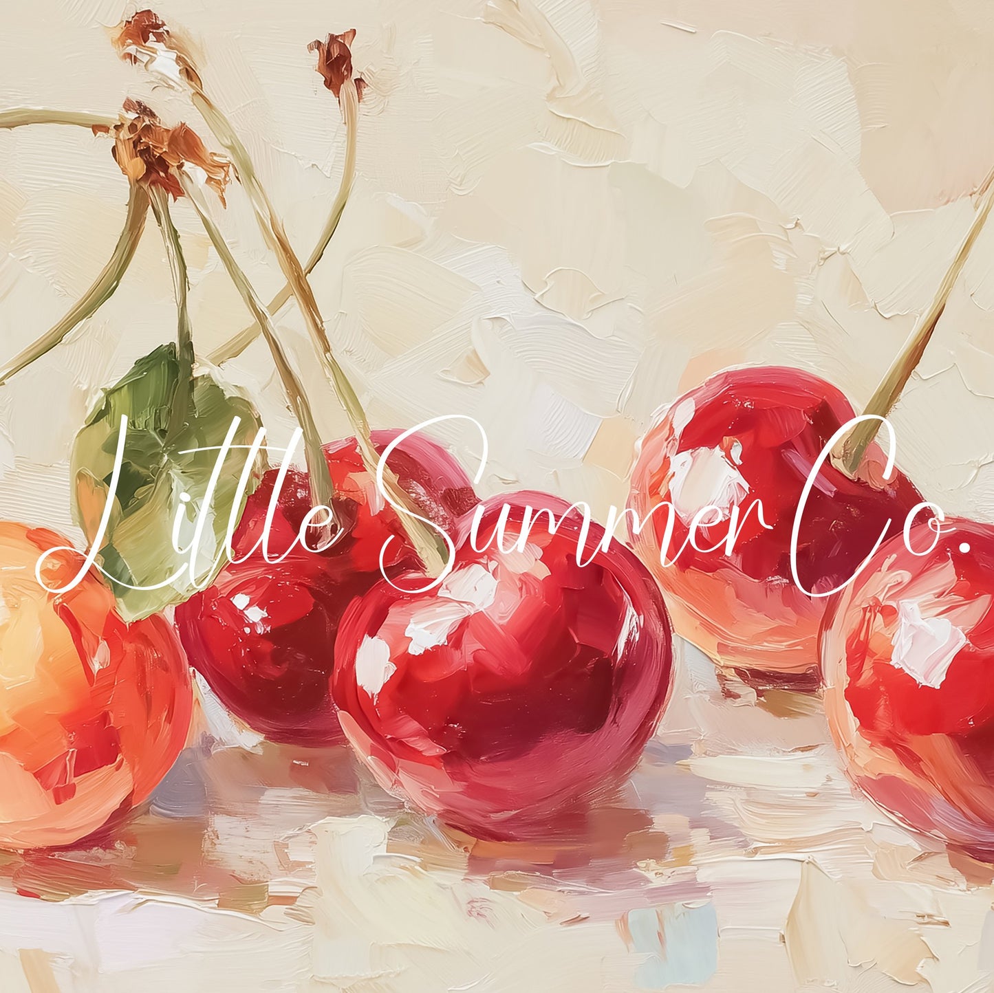 Red Cherries Frame TV Art displayed on a TV