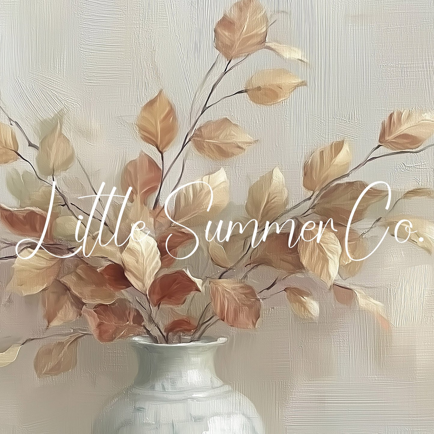 Autumn Leaves Vase Frame TV Art displayed on a TV