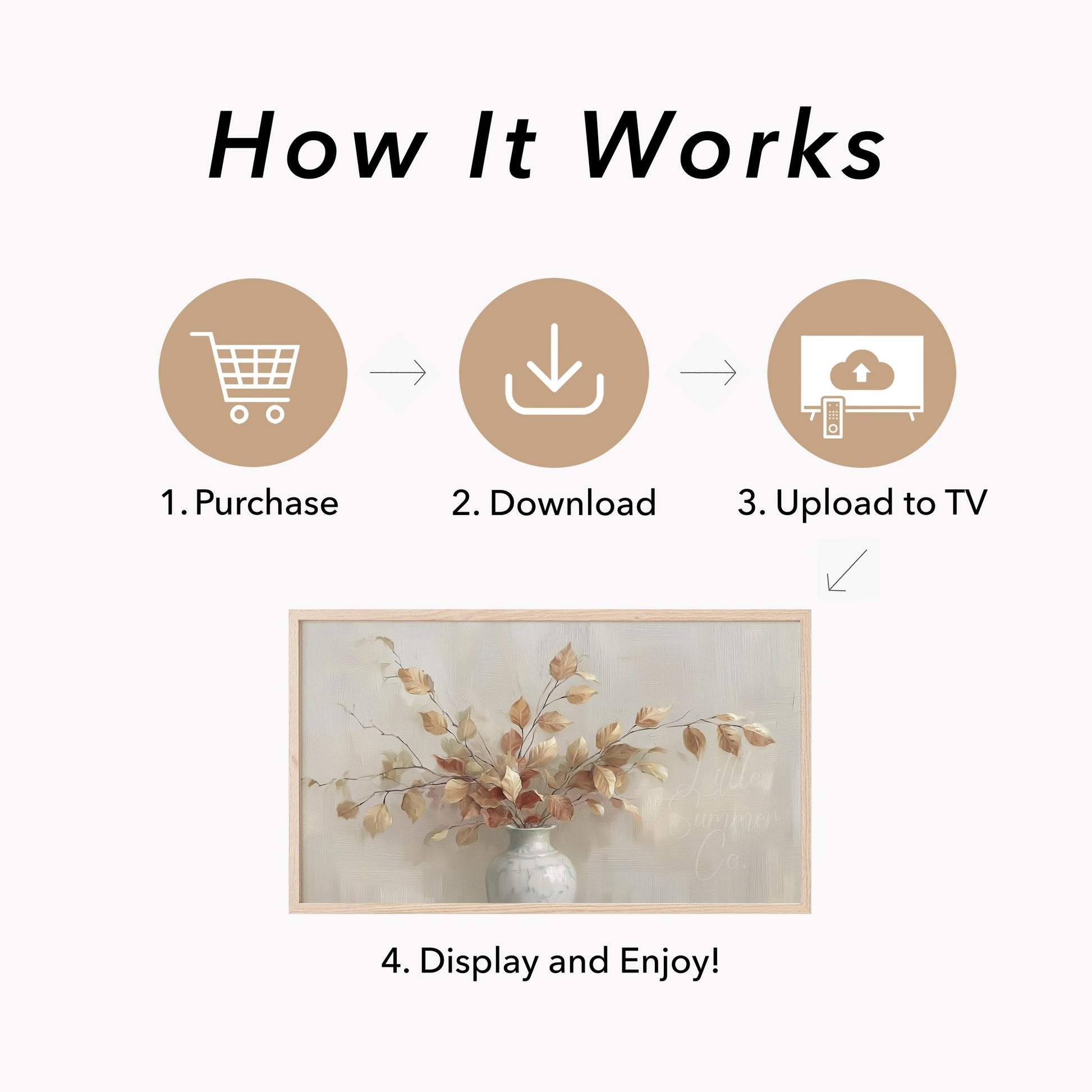 Autumn Leaves Vase Frame TV Art displayed on a TV