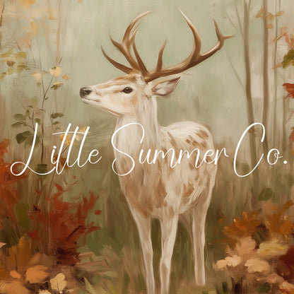 Woodland Deer Frame TV Art displayed on a TV