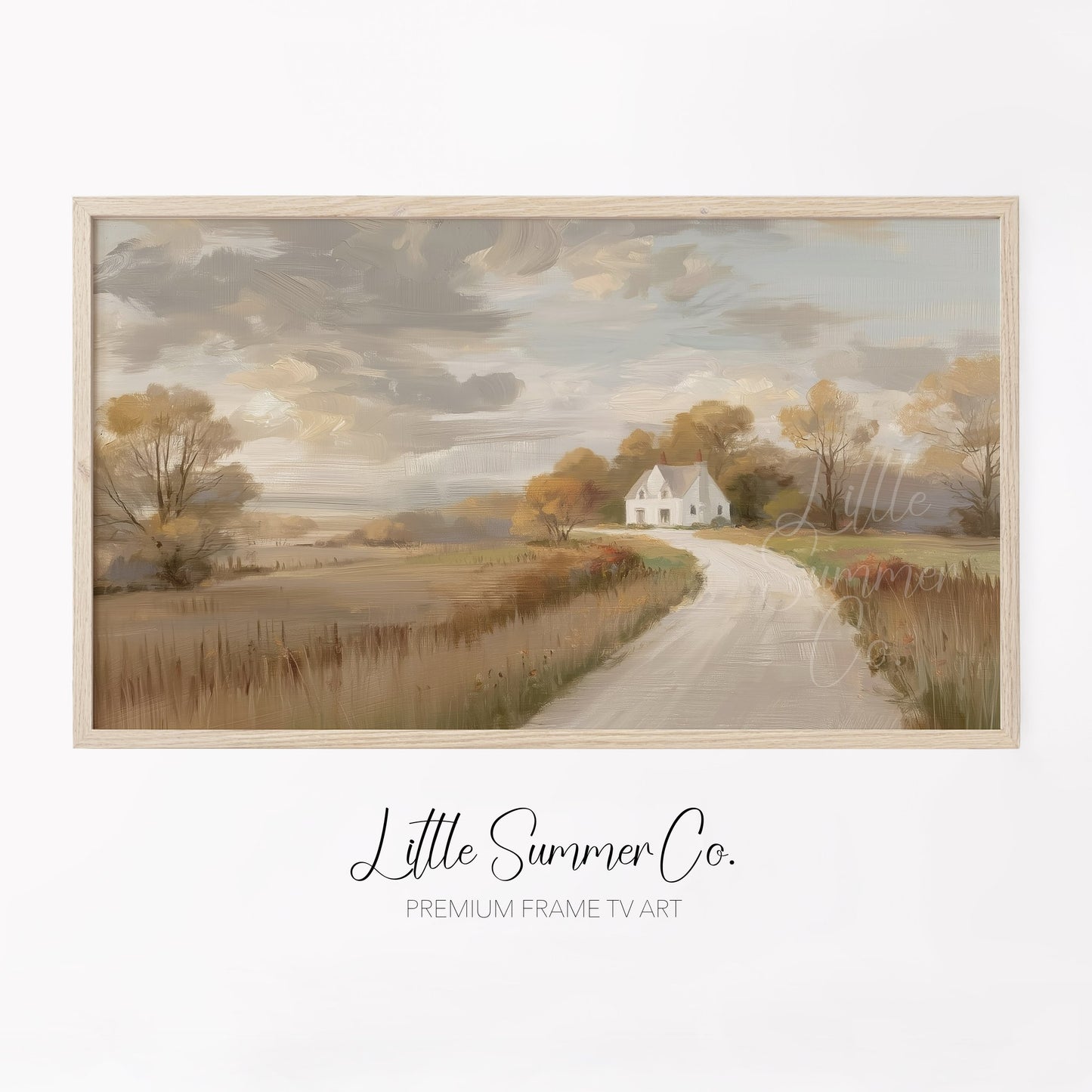Country House Path Frame TV Art displayed on a TV