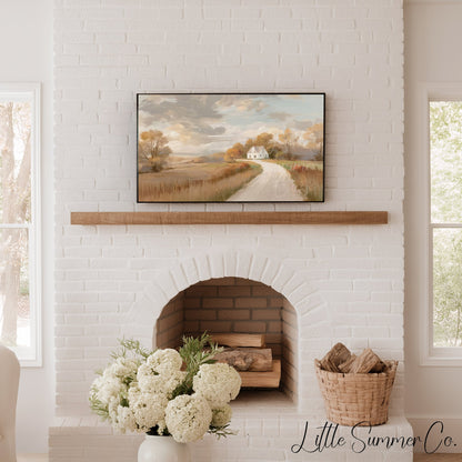 Country House Path Frame TV Art displayed on a TV