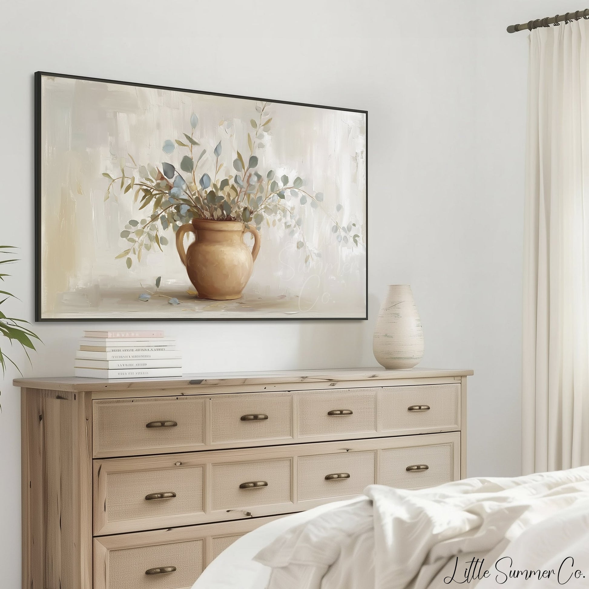 Branches In Vase Frame TV Art displayed on a TV