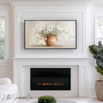 Branches In Vase Frame TV Art displayed on a TV