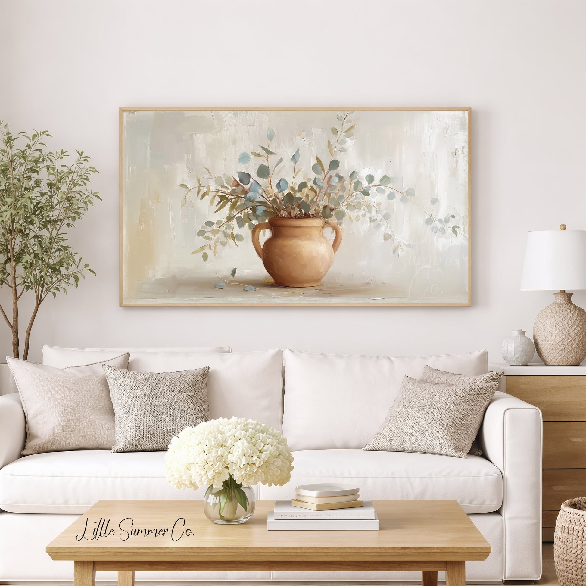 Branches In Vase Frame TV Art displayed on a TV