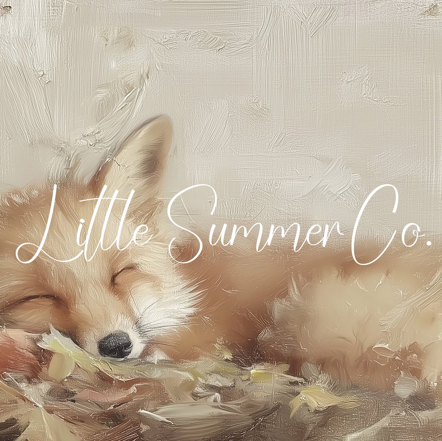 Sleeping Fox Frame TV Art displayed on a TV