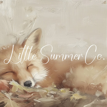 Sleeping Fox Frame TV Art displayed on a TV