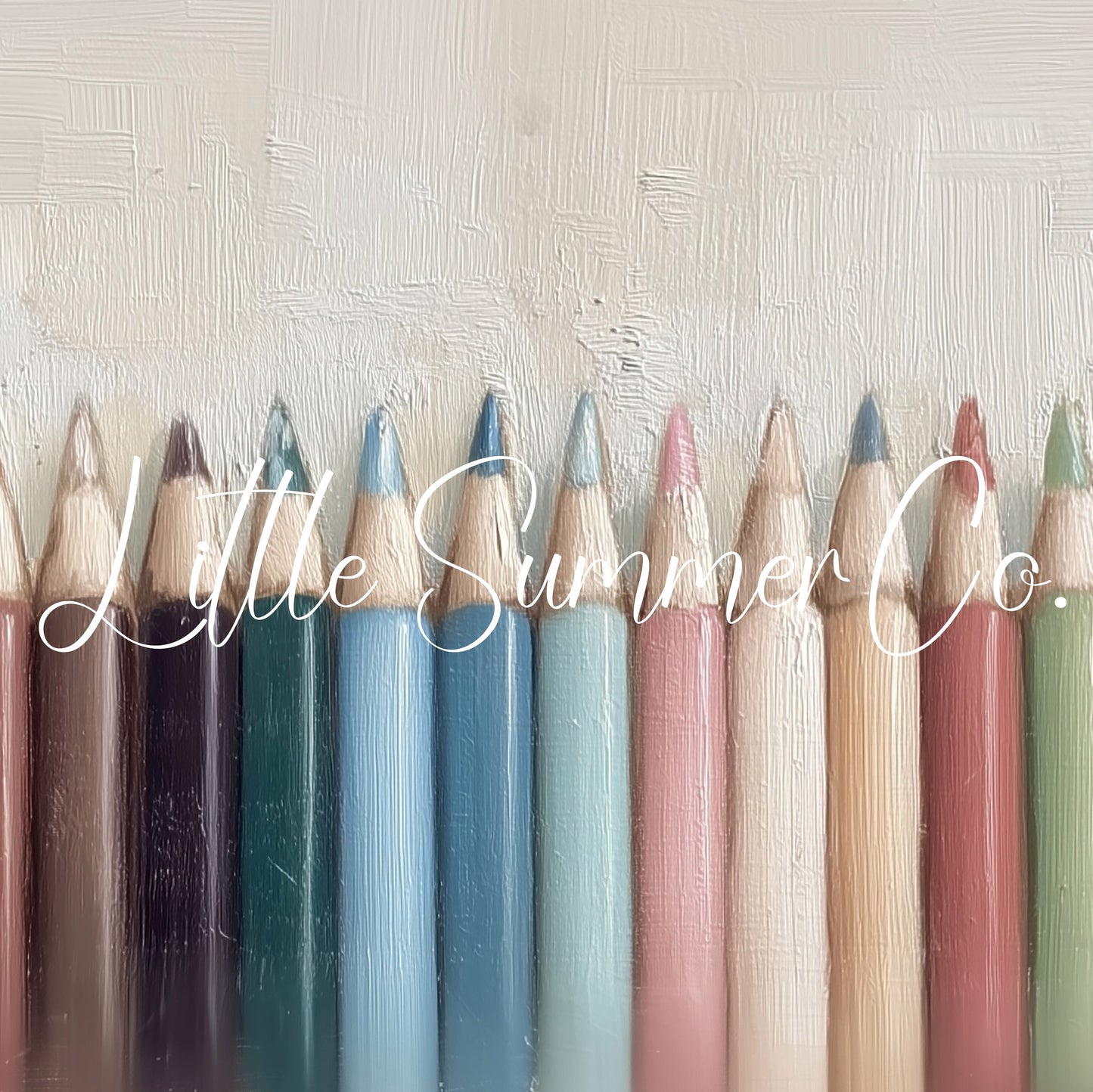 Colored Pencils Row Frame TV Art displayed on a TV
