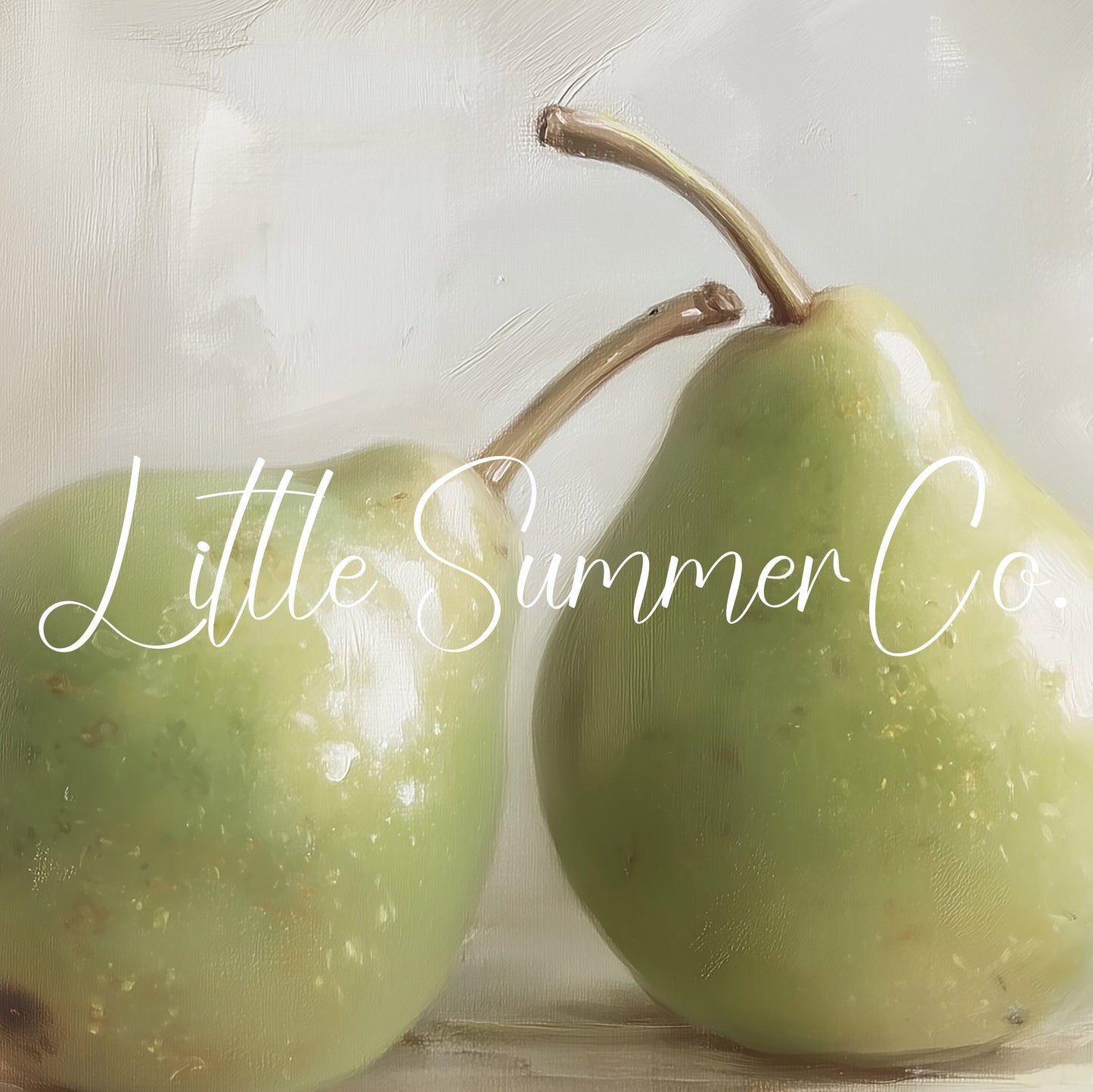 Green Pears Frame TV Art displayed on a TV