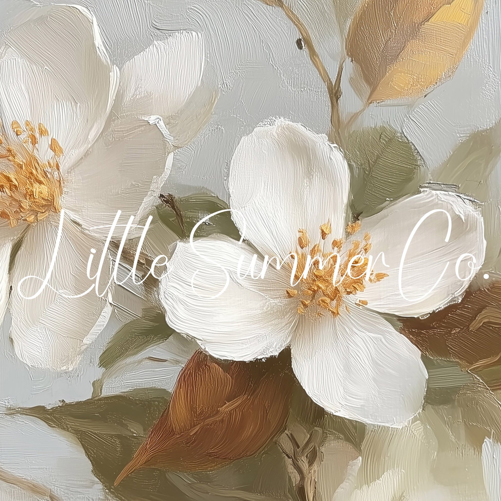 White Blossom Branches Frame TV Art displayed on a TV