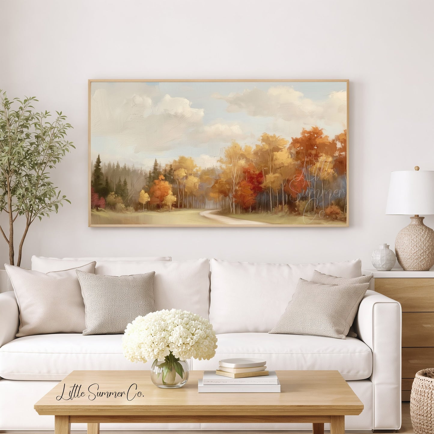 Forest Road Frame TV Art displayed on a TV