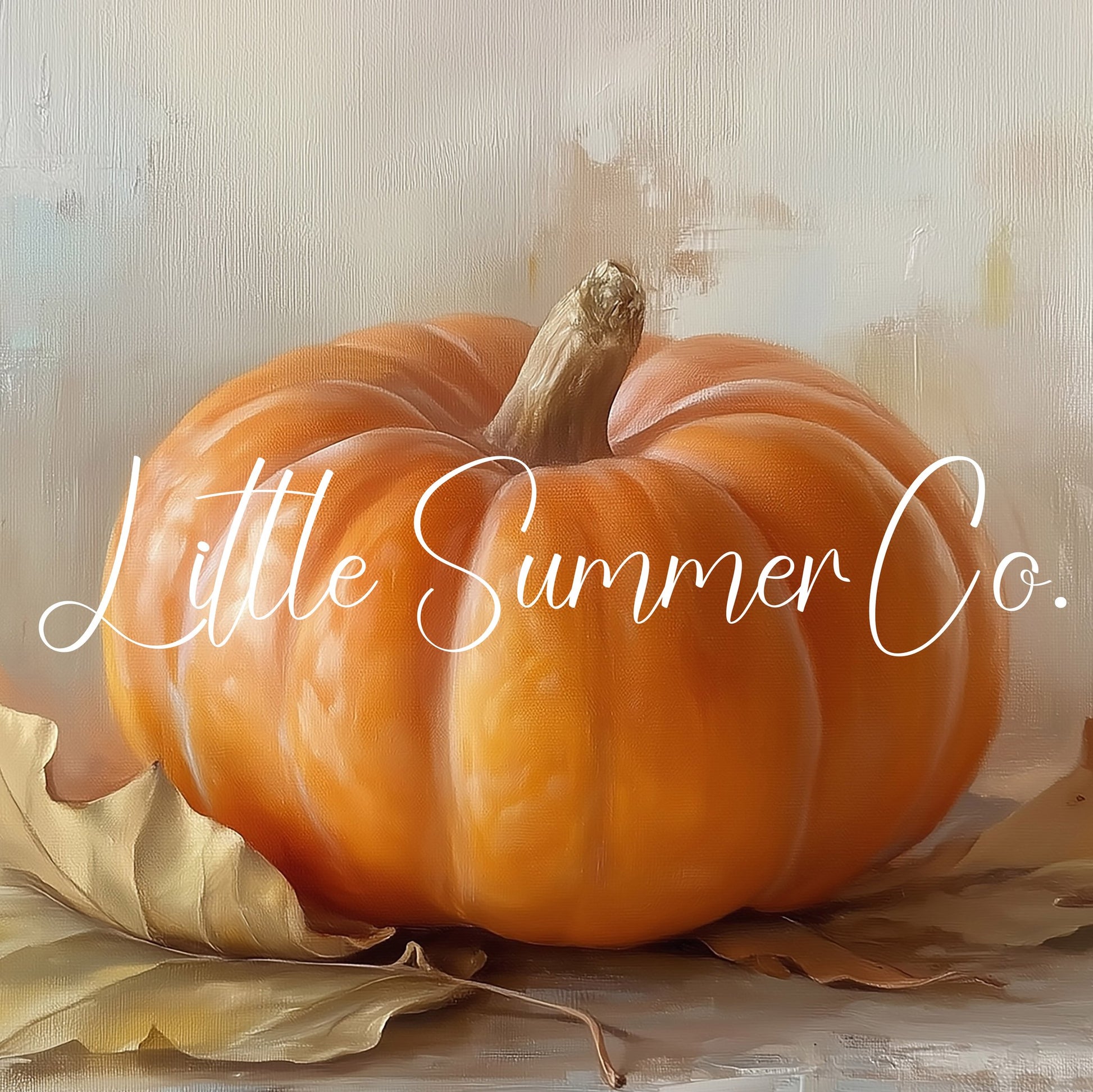 Pumpkin And Leaves Frame TV Art displayed on a TV