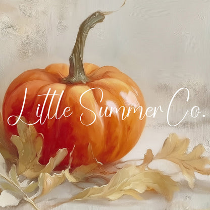 Autumn Pumpkin Frame TV Art displayed on a TV