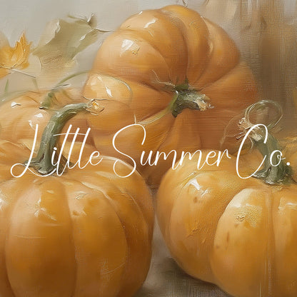 Three Pumpkins Frame TV Art displayed on a TV