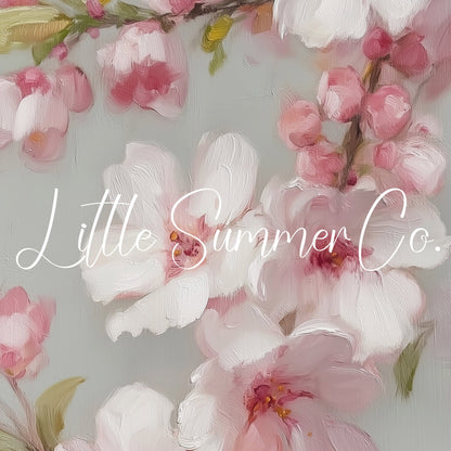Pink Cherry Blossom Branches Frame TV Art displayed on a TV