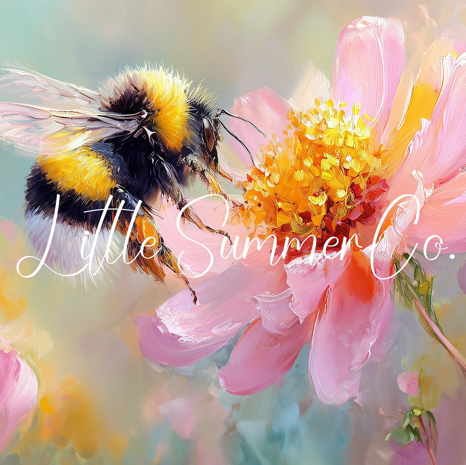 Spring Bee Frame TV Art displayed on a TV