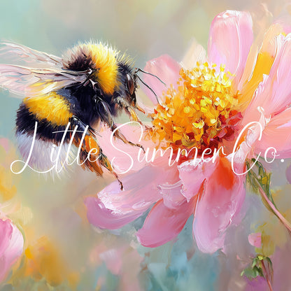 Spring Bee Frame TV Art displayed on a TV