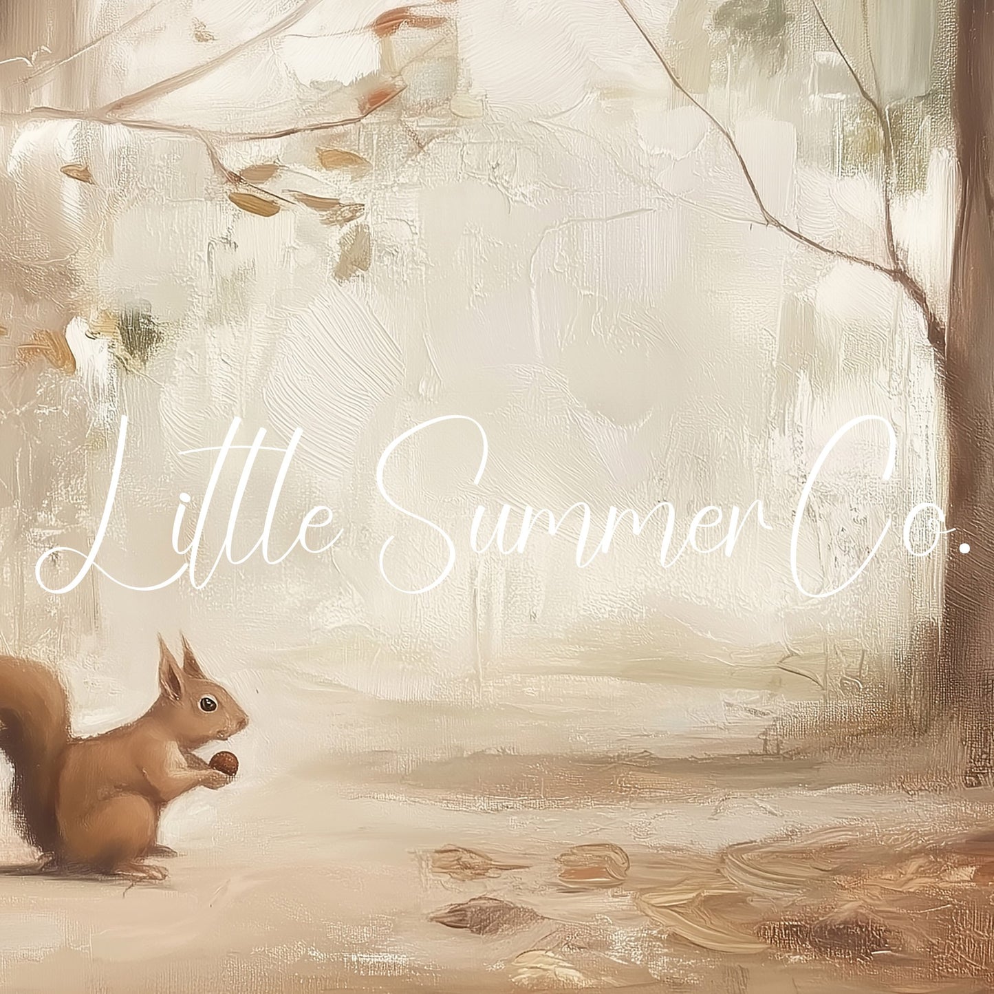 Red Squirrel In Autumn Forest Frame TV Art displayed on a TV