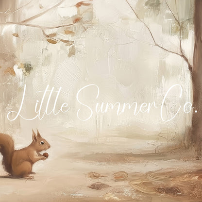 Red Squirrel In Autumn Forest Frame TV Art displayed on a TV