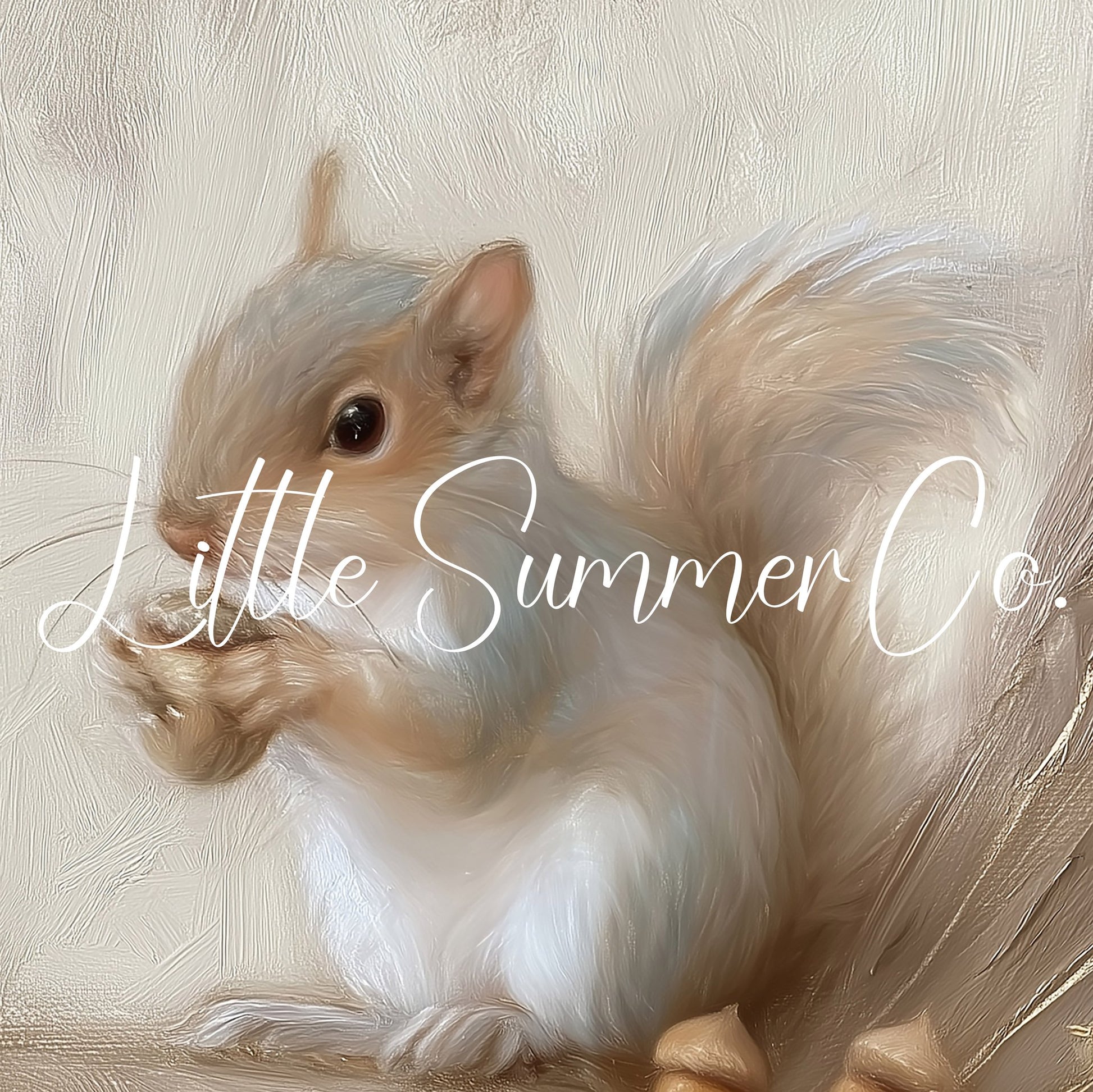 Squirrel With Acorns Frame TV Art displayed on a TV