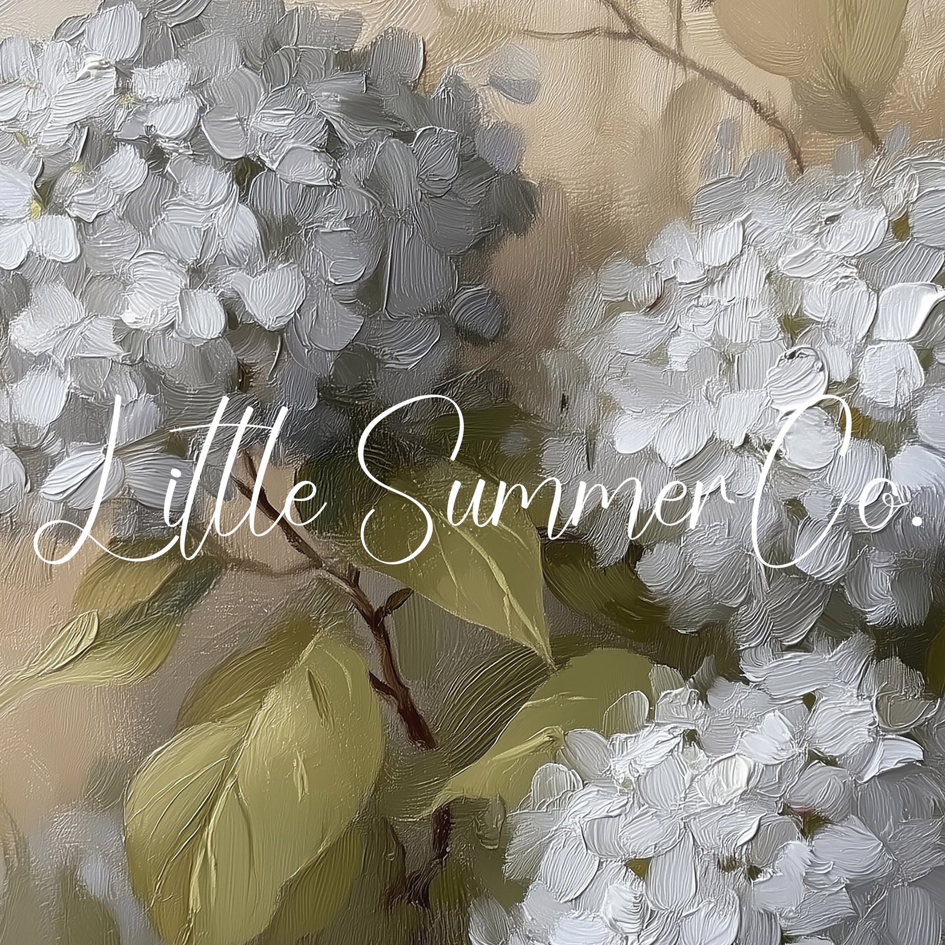 White Hydrangea Bloom Close-Up Frame TV Art displayed on a TV