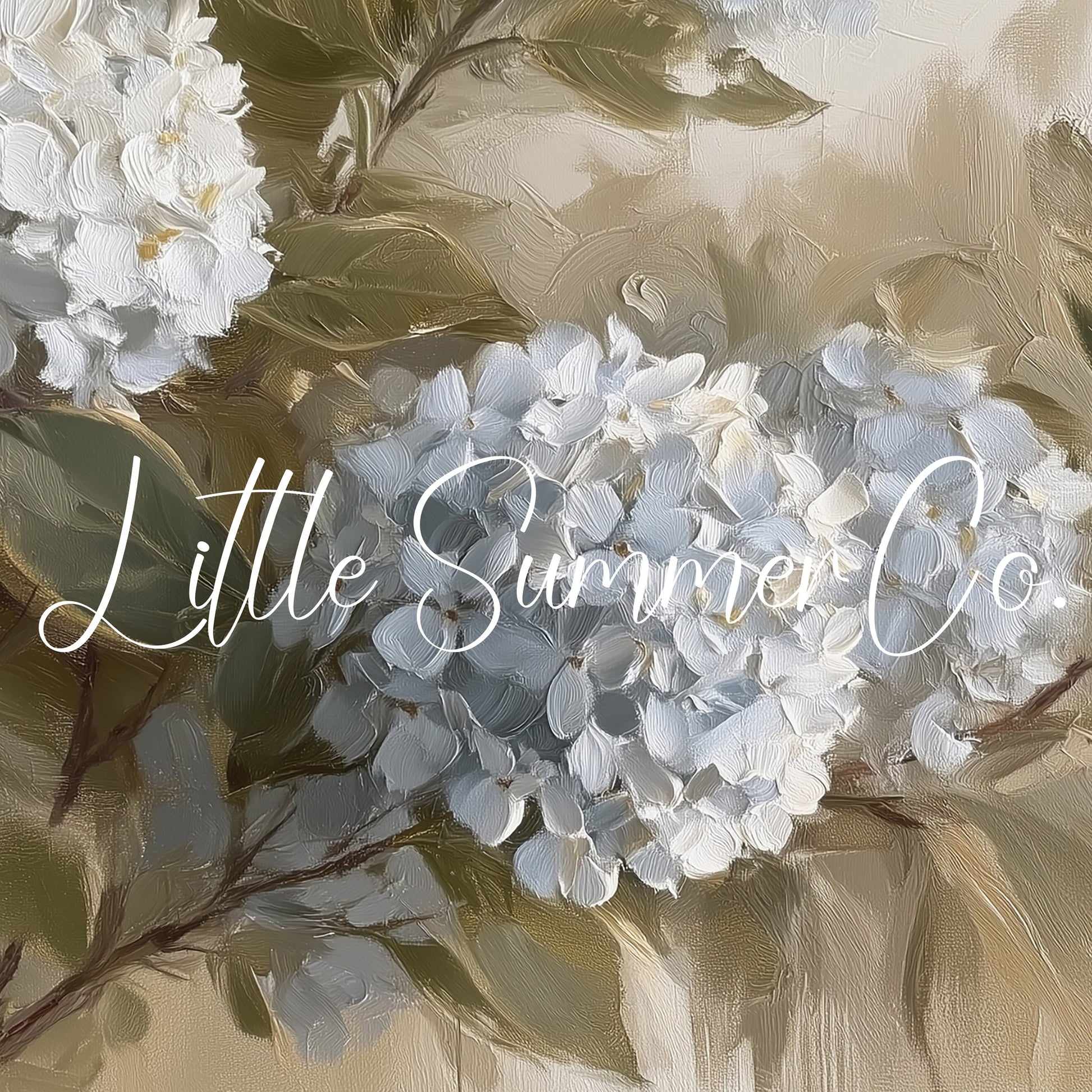 Hydrangea Blooms Frame TV Art displayed on a TV