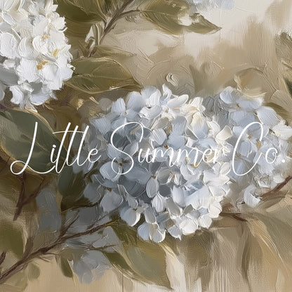 Hydrangea Blooms Frame TV Art displayed on a TV