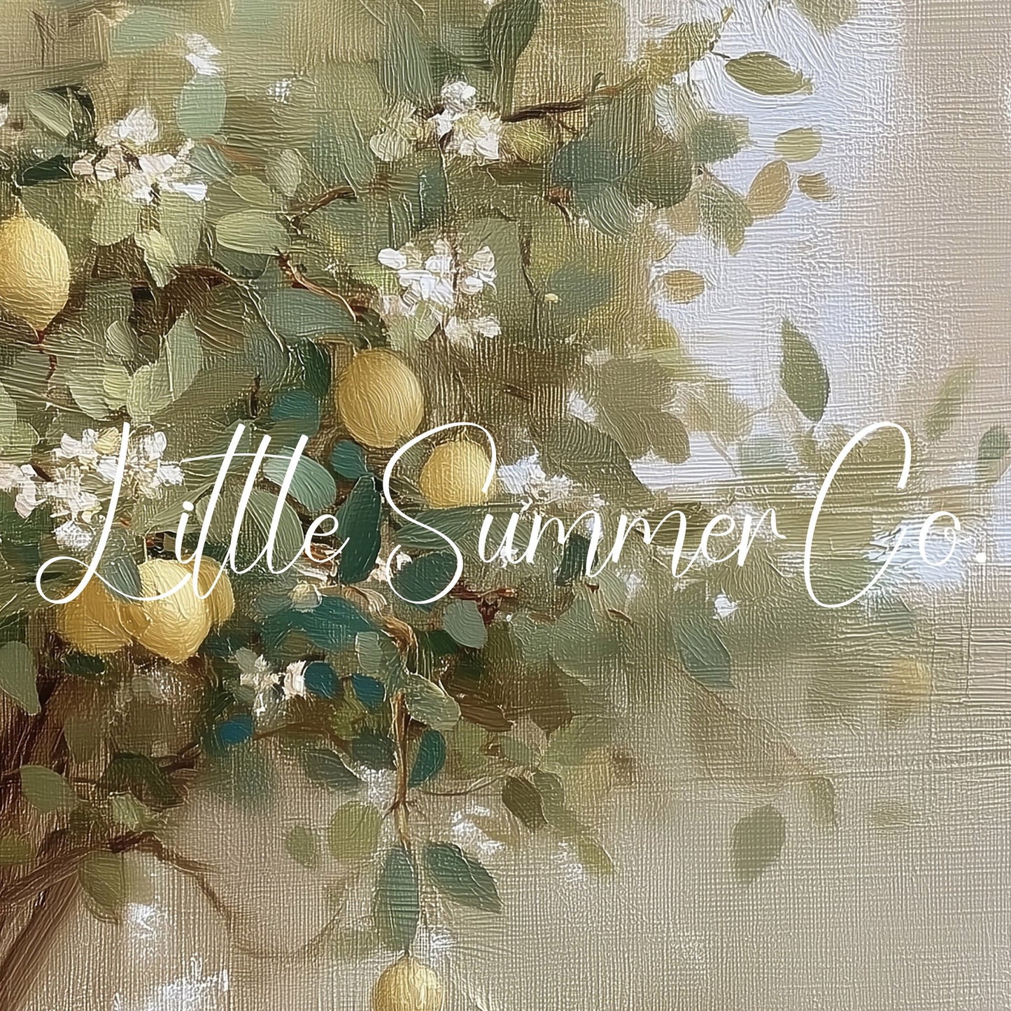 Lemon Tree Branches Frame TV Art displayed on a TV