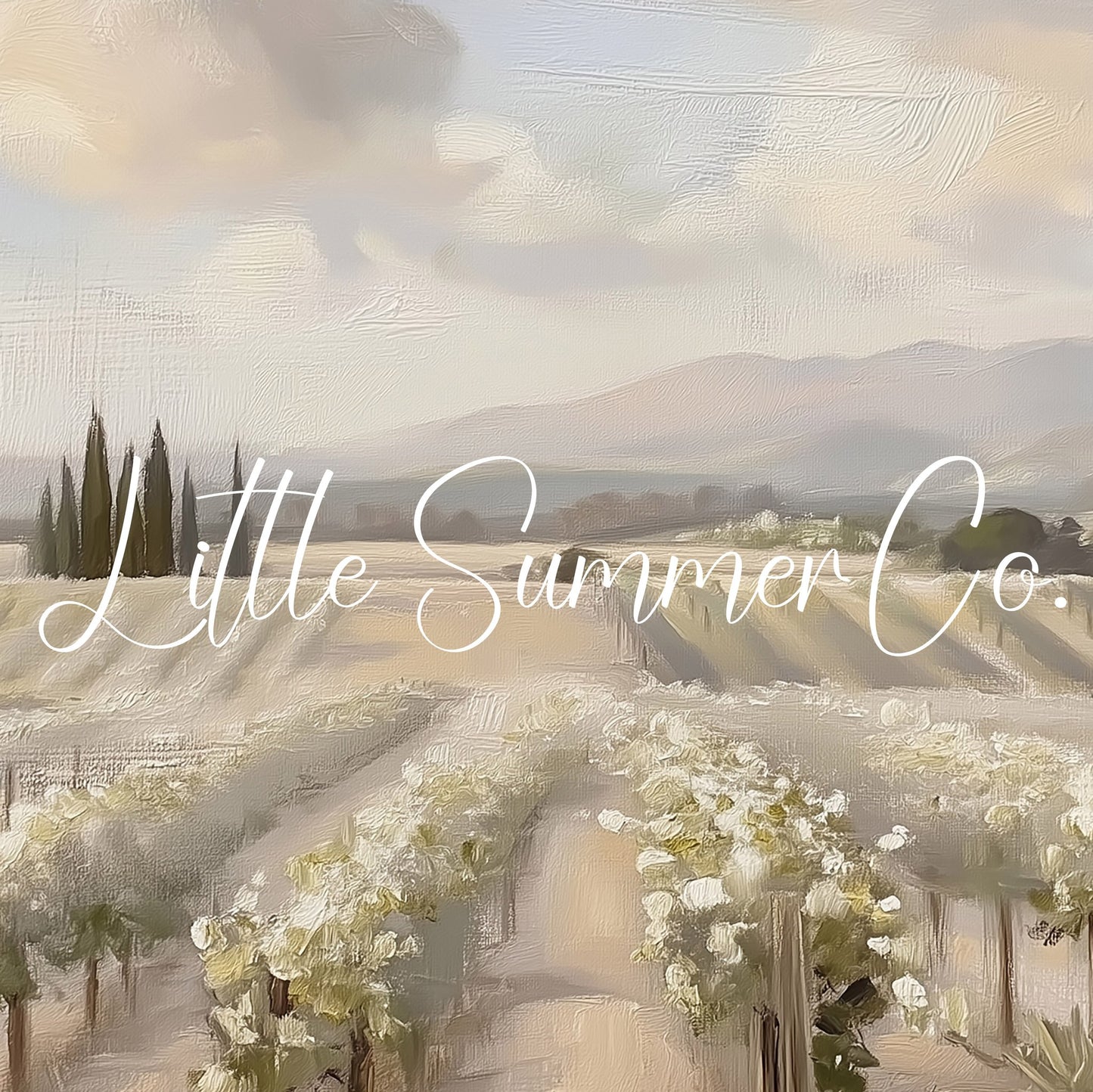 Vineyard Rows Frame TV Art displayed on a TV