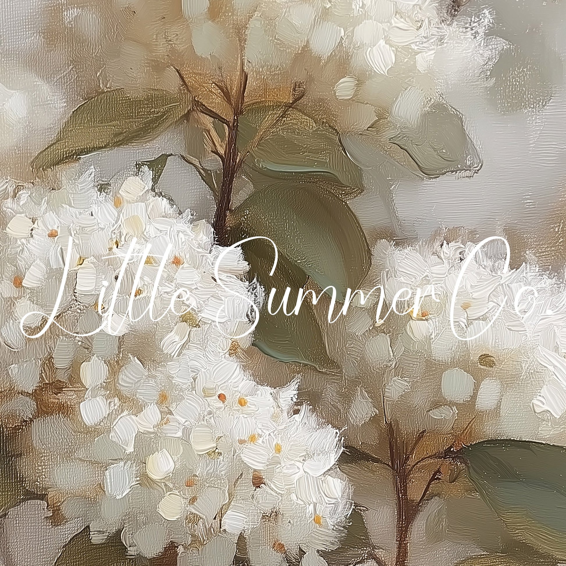 White Hydrangea Blooms Frame TV Art displayed on a TV