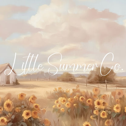 Sunflower Cottage Frame TV Art displayed on a TV