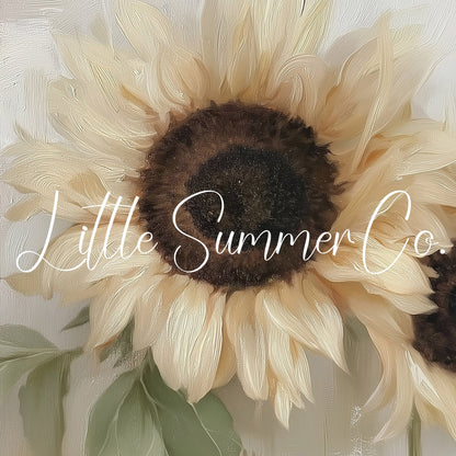 Sunflower Pair Frame TV Art displayed on a TV